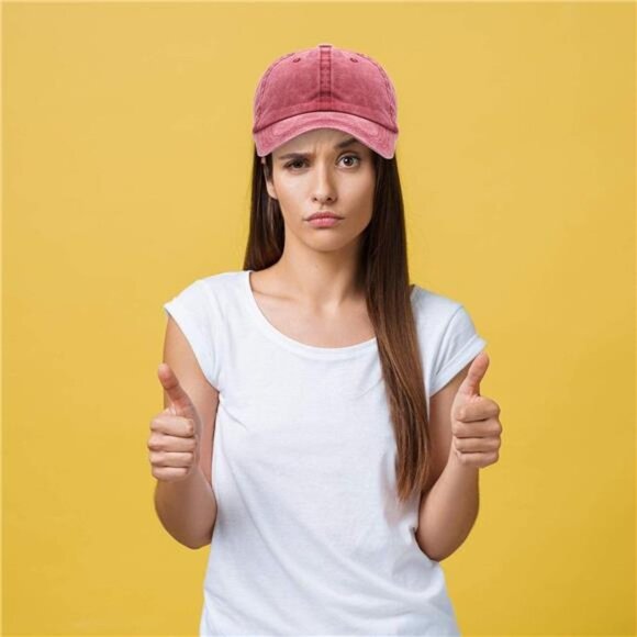 3 Pack Washed Plain Baseball Cap, Retro Adjustable Dad Hats Gift for Men/Women - Picture 3 of 7